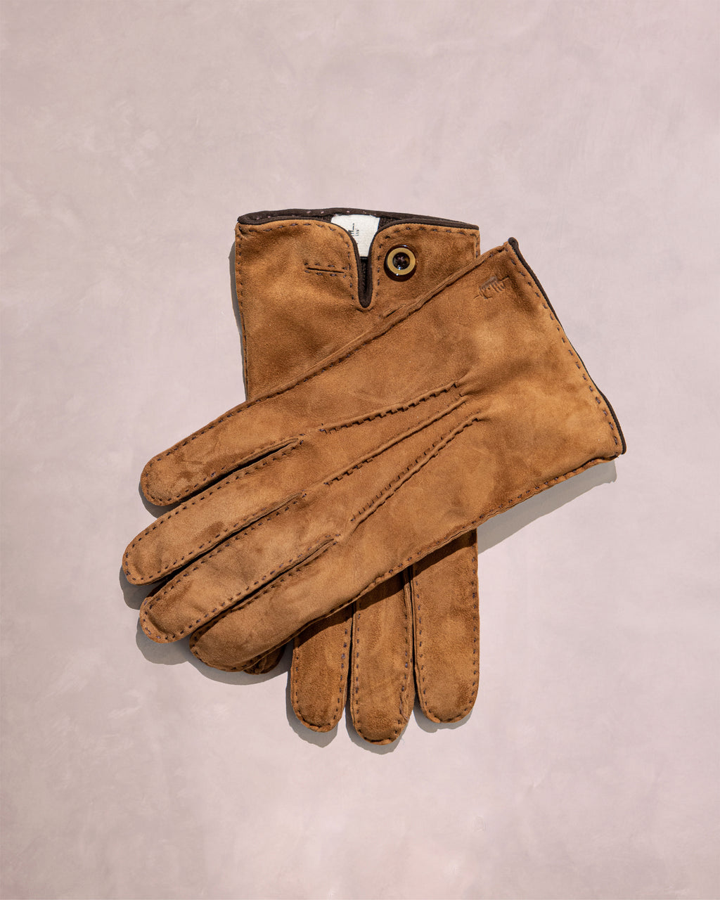 The Tucker - Cashmere Lined Suede Driving Gloves - Brown
